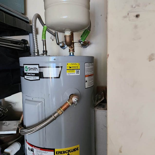 Newly installed gas water heater